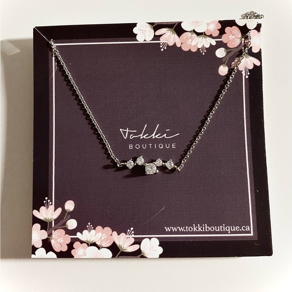 [Etsy] Simple Crystal Necklace (Silver) - Picture 1 of 1